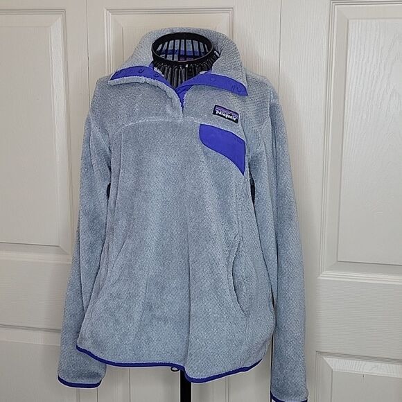 Patagonia Polartec Pullover in Gray and Blue Size Medium - Picture 5 of 6